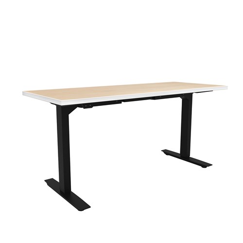 safco ML-Series Height-Adjustable Table 24x60 Laminate Top 2-Stage/2-Leg Base