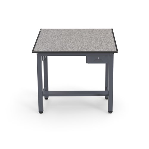 Safco Ranger Steel 4-Post Table 48”W X 37.5”D With Tool Drawer