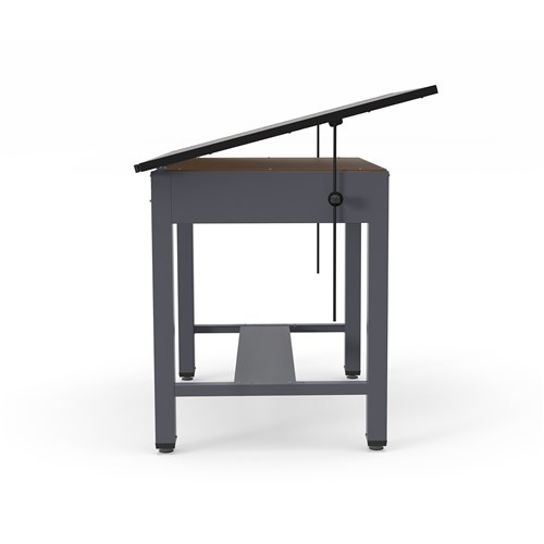 Safco Ranger Steel 4-Post Table 48”W X 37.5”D With Tool Drawer