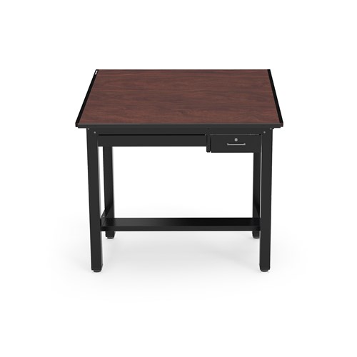 Safco Ranger Steel 4-Post Table 48” W X 37.5” D With Tool Drawer And Shallow Drawer
