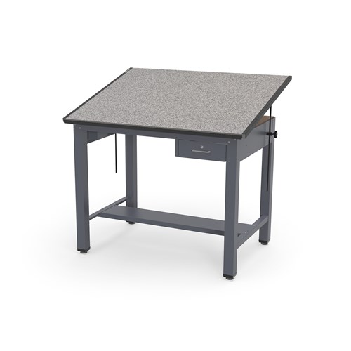 safco Ranger Steel 4-Post Table 48”W x 37.5”D with Tool Drawer