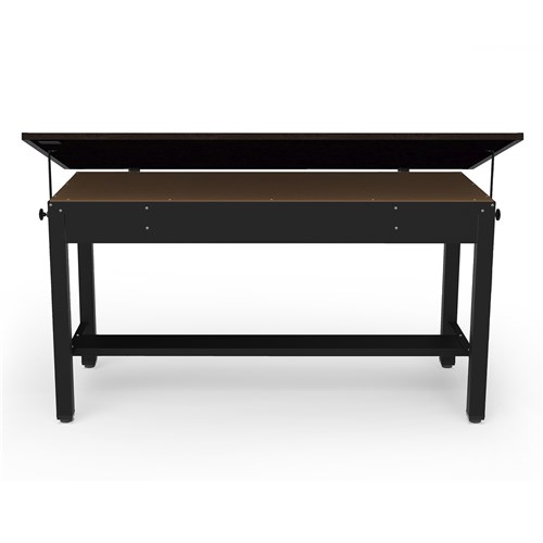 Safco Ranger Steel 4-Post Table 72”W X 37.5”D With Tool Drawer