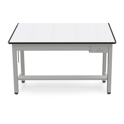 Safco Ranger Steel 4-Post Table 72”W X 37.5”D With Tool Drawer And Shallow Drawer