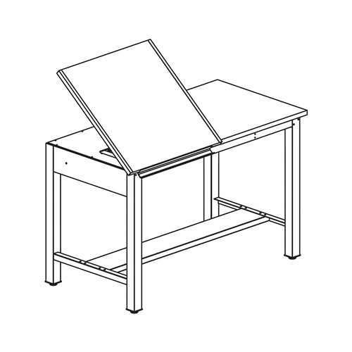 safco Ranger™ Split Top Project Table No Drawers 60" W