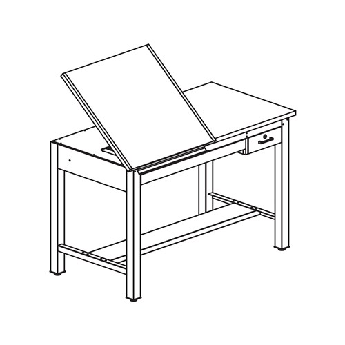 safco Ranger™ Split Top Project Table Tool Drawer 60" W