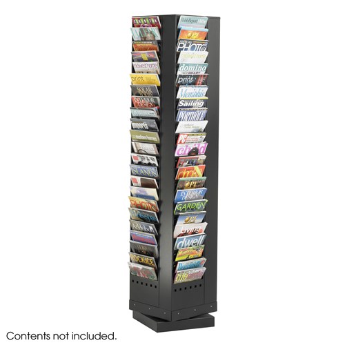 Safco 92-Pocket Steel Rotary Magazine Rack