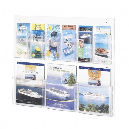 safco Clear2c™ 3 Magazine and 6 Pamphlet Display