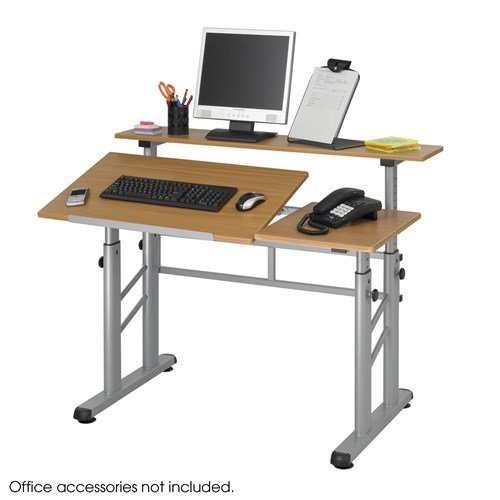 Safco Height-Adjustable Split Level Drafting Table