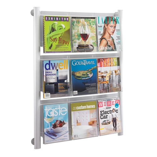 Safco Luxe™ Magazine Rack - 9 Pocket