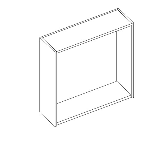safco Sorter Closed Back; 48"W x 48"H x 15"D; Empty