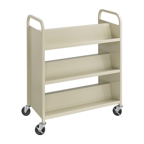 Safco Steel Double-Sided Book Cart - 6 Shelves