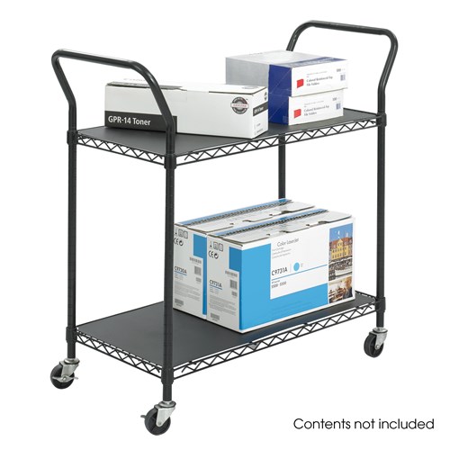 safco Wire Utility Cart - 2 Shelves