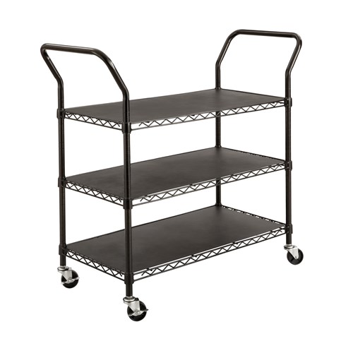 Safco Wire Utility Cart - 3 Shelves