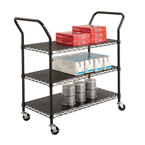 Safco Wire Utility Cart - 3 Shelves