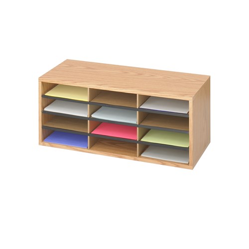Safco Wood/Corrugated Literature Organizer 12