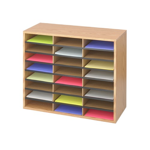 Safco Wood/Corrugated Literature Organizer 24