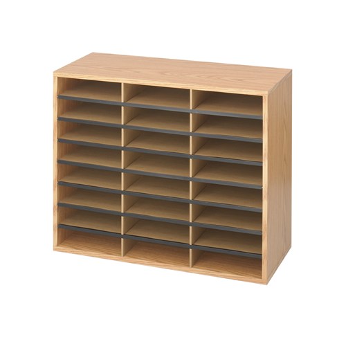 safco Wood/Corrugated Literature Organizer 24