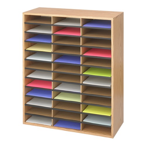Safco Wood/Corrugated Literature Organizer 36