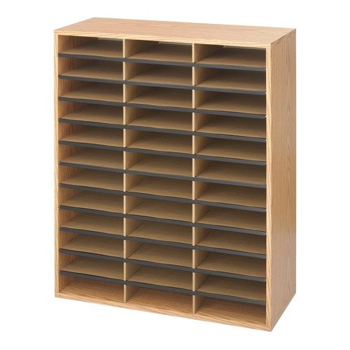 safco Wood/Corrugated Literature Organizer 36