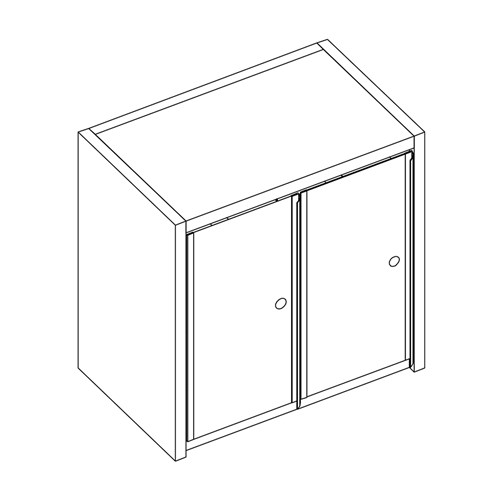 safco Sorter Closed Back; 24"W x 24"H x 15"D; Empty w/ Plexi Doors