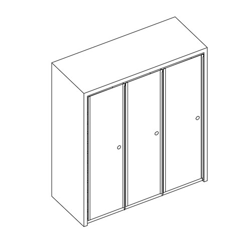 safco Sorter Closed Back; 36"W x 41"H x 15"D; Empty w/ Plexi Doors
