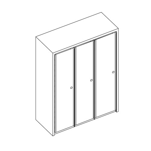 safco Sorter Closed Back; 36"W x 48"H x 15"D; Empty w/ Plexi Doors