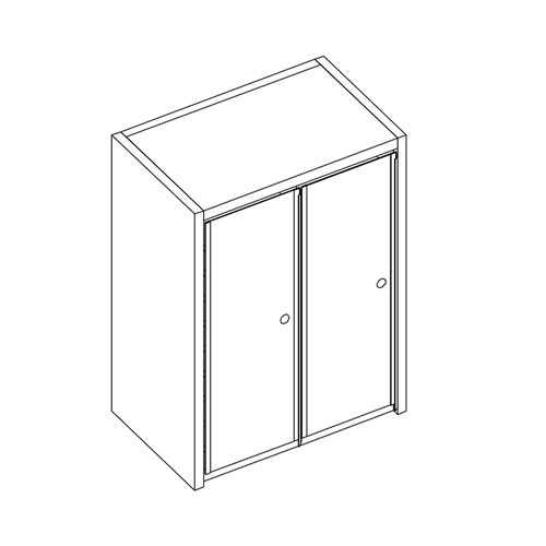 safco Sorter Closed Back; Empty Sorter with Locking Plexi Doors