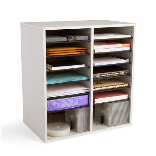 safco Wood Adjustable Literature Organizer 16 Compartment