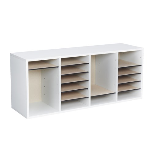 Safco Wood Adjustable Literature Organizer 24 Compartment
