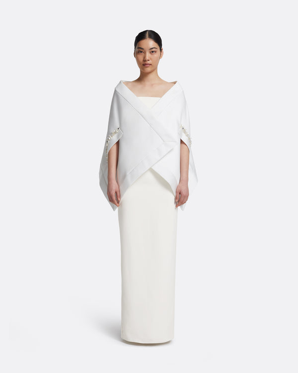 safiyaa Akari Harness in Porcelain with Crystal Embellishment