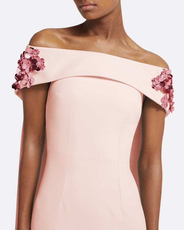 Safiyaa Arabella Harness With Soshin Dress In Pale Pink