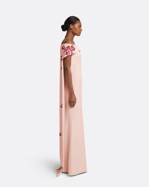 Safiyaa Arabella Harness With Soshin Dress In Pale Pink