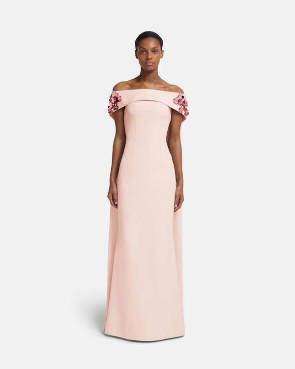 safiyaa Arabella Harness With Soshin Dress in Pale Pink