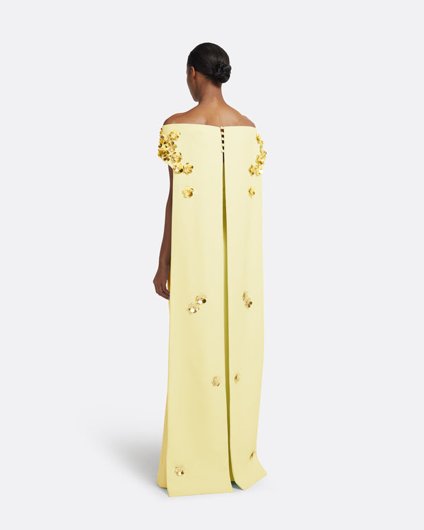 Safiyaa Arabella Harness With Soshin Dress In Pale Yellow