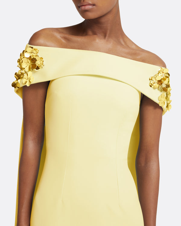 Safiyaa Arabella Harness With Soshin Dress In Pale Yellow