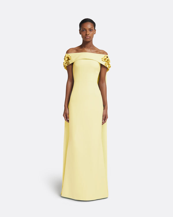 safiyaa Arabella Harness With Soshin Dress in Pale Yellow