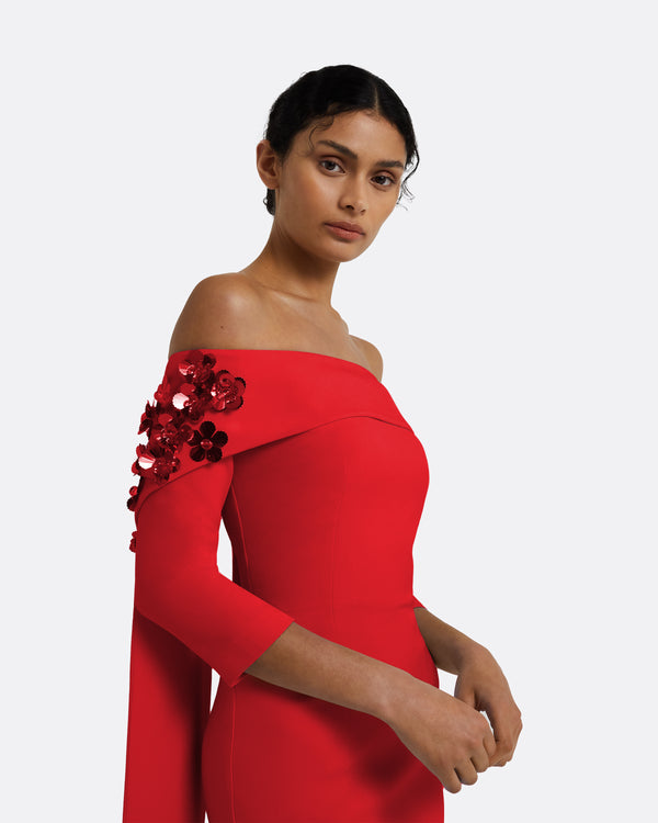 Safiyaa Bellara Cherry Red Harness With Soshin Dress