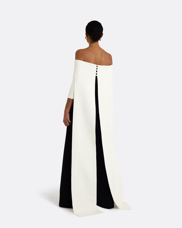 Safiyaa Bellara Ivory Harness & Black Takayama Jumpsuit