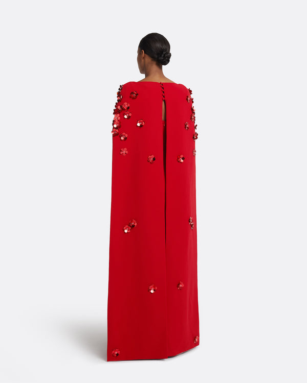 Safiyaa Isabella Harness With Soshin Dress In Cherry Red