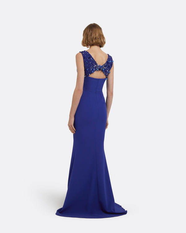 Safiyaa Melina Long Dress In Skiathos With Multi-Blues