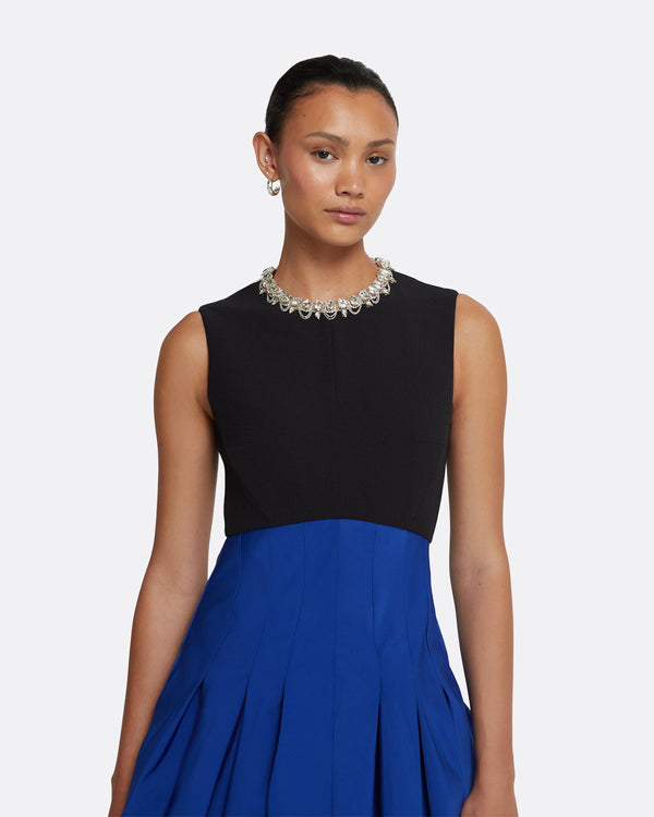 Safiyaa Raffie Embroidered Marrakech & Black Long Dress