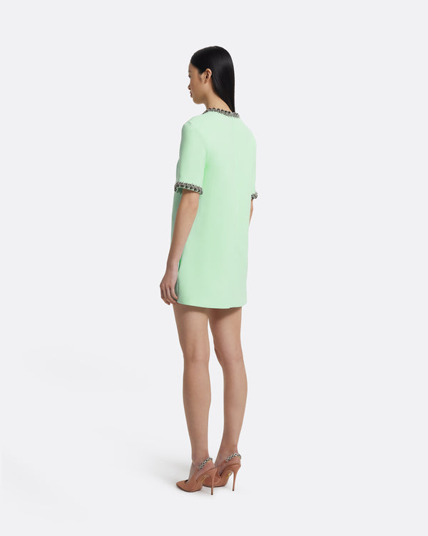 Safiyaa Ripley Short Dress In Brook Green With Gunmetal