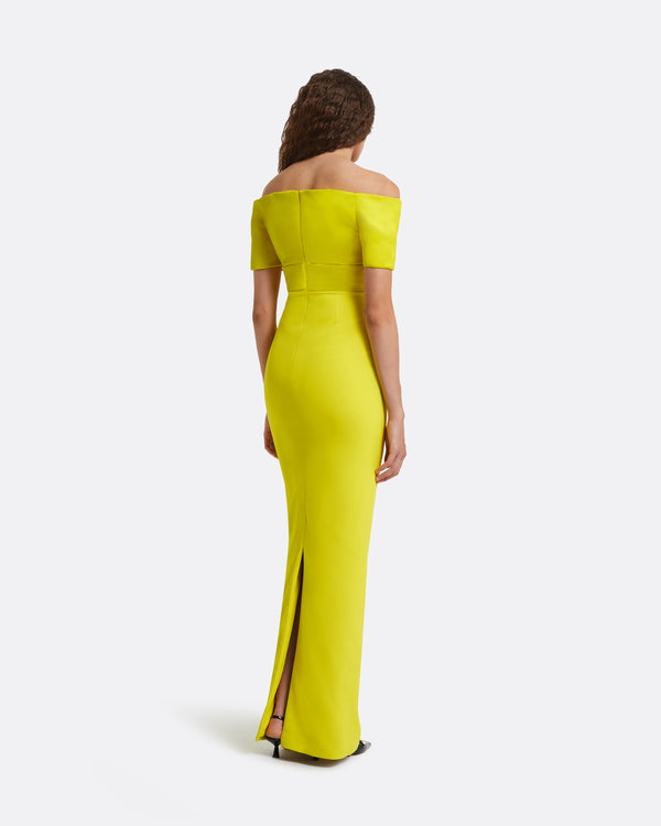 Safiyaa Abike Chartreuse Long Dress