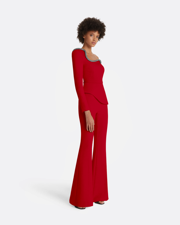 Safiyaa Aime Crimson Top