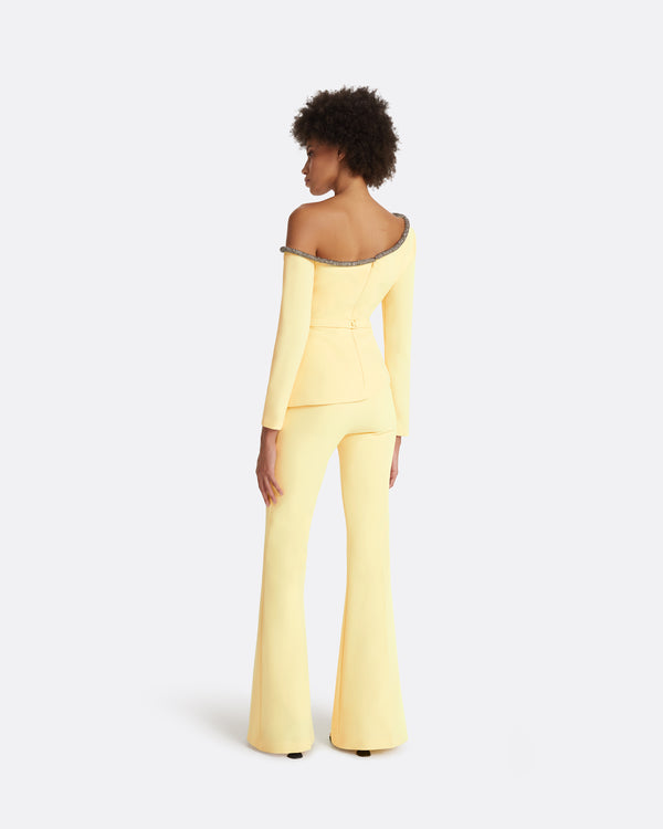 Safiyaa Aime Pale Yellow Top