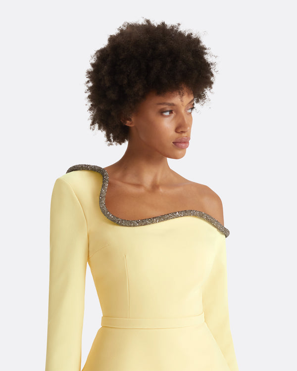 Safiyaa Aime Pale Yellow Top