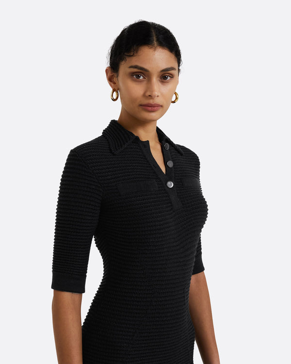 Safiyaa Akilah Black Crochet Dress