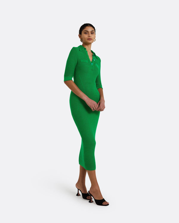 Safiyaa Akilah Emerald Crochet Dress