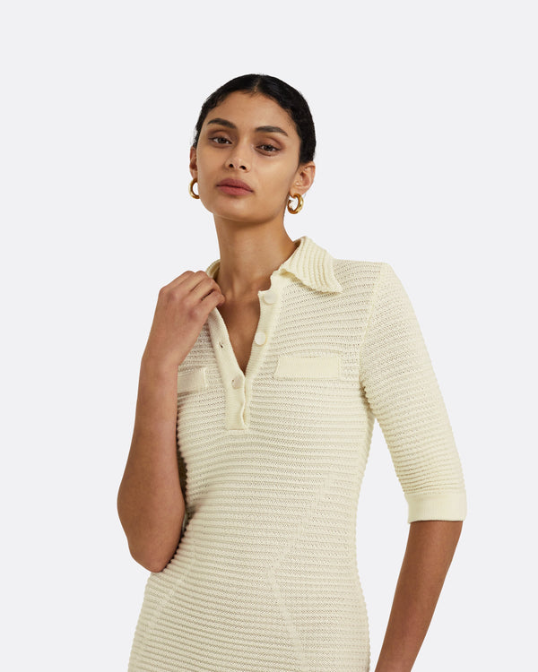 Safiyaa Akilah Ivory Crochet Dress