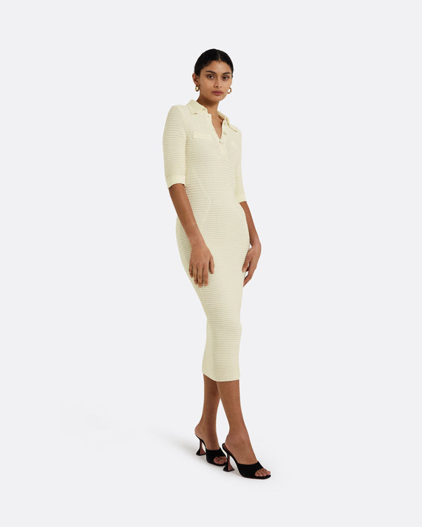 Safiyaa Akilah Ivory Crochet Dress